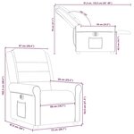 vidaXL Fauteuil inclinable électrique Vert foncé Tissu