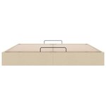 VidaXL Cadre de lit ottoman sans matelas crème 160x200 cm tissu