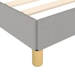 vidaXL Cadre de lit sans matelas gris clair 100x200 cm tissu