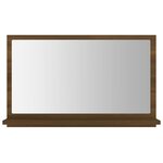 vidaXL Miroir de bain Chêne marron 60x10 5x37 cm Bois d'ingénierie