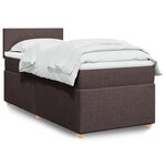 vidaXL Sommier à lattes de lit avec matelas Marron foncé 90x200 cm