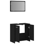 vidaXL Armoire de salle de bain avec miroir chêne noir