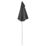 vidaXL Demi-parasol de jardin avec mât 180x90 cm Anthracite