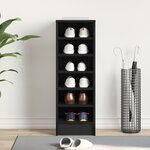 Armoire à chaussures vidaXL en chêne noir 31 5x35x90 cm en bois reconstitué