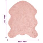 vidaXL Tapis en Peau de Mouton Synthétique Rose 80 x 50 cm Polyester