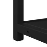 vidaXL Armoire à miroir de salle de bain noir bois d'ingénierie