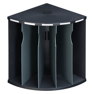 Trieur d'angle 5 compartiments exacompta - noir/gris