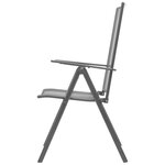 vidaXL Chaises empilables de jardin 2 Pièces Acier Gris