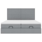 VidaXL Cadre de lit ottoman et matelas gris clair 160x200cm tissu