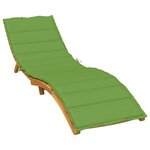 vidaXL Coussin de chaise longue vert mélangé 200x70x4 cm tissu