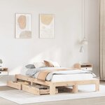 vidaXL Cadre de lit sans matelas 120x200 cm bois de pin massif
