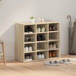 vidaXL Cabinet à chaussures avec étagère avec stockage Chêne sonoma 103x30x51 cm