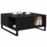 vidaXL Table basse Chêne noir 80 x 80 x 36 5 cm Bois d'ingénierie