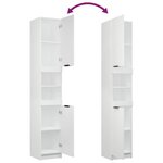 vidaXL Ensemble d'armoires salle de bain 3 Pièces blanc bois d'ingénierie
