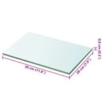 vidaXL Panneaux d'étagère 2 Pièces Verre Transparent 30 x 20 cm