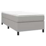 vidaXL Cadre de lit gris clair 90x190 cm tissu