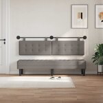 vidaXL Tête de lit suspendue Avec lumière LED Taupe Tissu