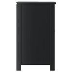 vidaXL Meuble de salle de bain BERG noir 60x34x59 cm bois pin massif