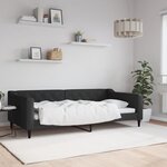 vidaXL Lit de repos noir 100x200 cm tissu