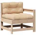vidaXL Salon de jardin 3 Pièces avec coussins Bois de pin massif
