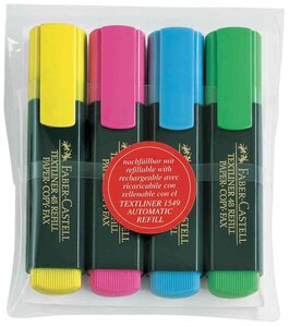 Etui de 4 Surligneurs TEXTLINER 48 Refill Assortis FABER-CASTELL