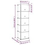 vidaXL Étagère à chaussures Transparent 44x31 5x153 5 cm PP