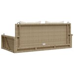 vidaXL Balancelle avec coussins beige 119x56x48 cm résine tressée