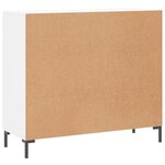 vidaXL Buffet blanc 90x34x80 cm bois d'ingénierie
