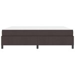 vidaXL Lit à ressorts Marron foncé 180 x 200 cm tissu