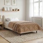 vidaXL Duvet d'hiver Taupe 155 x 220 cm Microfibre et polaire Teddy