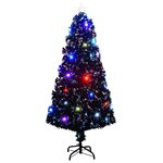 vidaXL Arbre de Noël pré-éclairé avec support 150 cm fibre optique