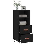 vidaXL Buffet Noir 34 5x34x90 cm Bois d'ingénierie
