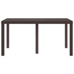 vidaXL Table de Jardin Marron 150 x 100 x 73 cm polyrotin