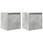 vidaXL Tables de chevet murales 2 Pièces gris béton 38x34x40 cm