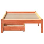 vidaXL Cadre de lit sans matelas cire marron 100x200cm bois pin massif