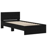 vidaXL Cadre de lit Chêne noir 90 x 190 cm Bois d'ingénierie