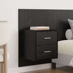 vidaXL Tête de lit avec armoire Chêne noir 337 x 32 5 x 80 cm