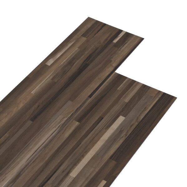 vidaXL Dalles de plancher PVC 5 02 m² 2 mm autoadhésif marron rayé
