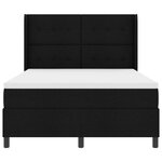 Lit à ressort vidaXL avec matelas et LED Noir 140x190 cm Tissu