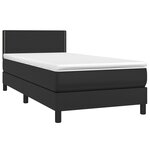 vidaXL Sommier à lattes de lit avec matelas et LED Noir 100x200cm