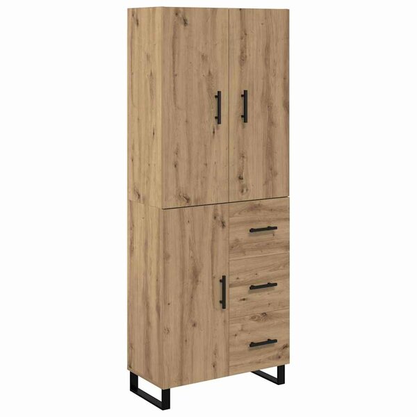 vidaXL Haut Armoire 2 Pièces Chêne artisanal 69 5 x 34 x 180 cm