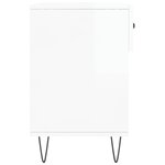 vidaXL Banc à chaussures blanc brillant 102x35x55 cm bois d'ingénierie