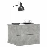 vidaXL Table de chevet Gris béton 40x30x30 cm Bois ingénierie