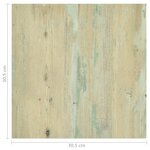 vidaXL Dalles de plancher autoadhésives 20Pièces PVC 1 86 m² marron clair