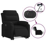 vidaXL Fauteuil inclinable électrique noir velours