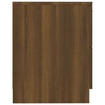 vidaXL Tables de chevet 2 Pièces Chêne marron Bois d'ingénierie