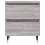 vidaXL Tables de chevet 2 Pièces sonoma gris 40x35x50 cm bois ingénierie