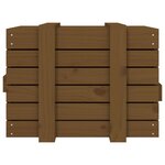 vidaXL Boîte de rangement Marron miel 58x40 5x42 cm Bois massif pin