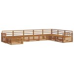 vidaXL Ensemble de canapés d'extérieur 8 pc Naturel