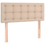 vidaXL Sommier à lattes de lit avec matelas Cappuccino 90x200 cm